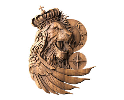 Panel Lion, 3d models (stl)