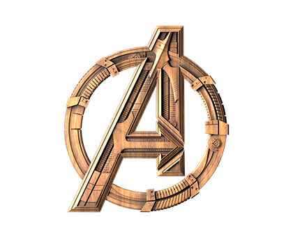 Panel - letter A, 3d models (stl)