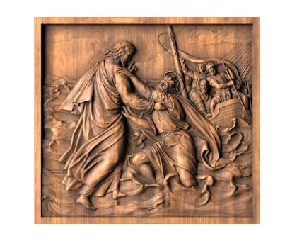 Panel Little faith of Peter, 3d models (stl)