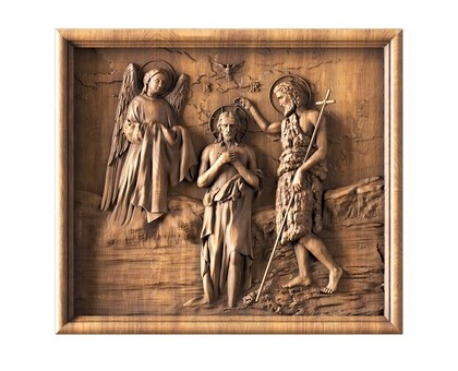 Panel Baptism of Christ, 3d models (stl)