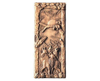 Panel The Wolves, 3d models (stl)