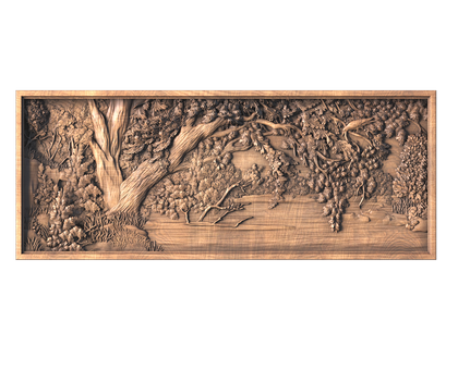 Natural landscape panel, 3d models (stl)