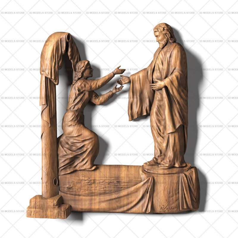 Bas-relief Birth of Christ, 3d models (stl)