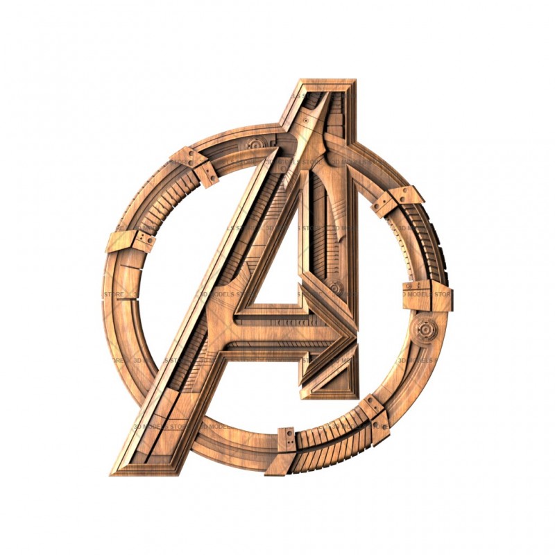 Panel - letter A, 3d models (stl)