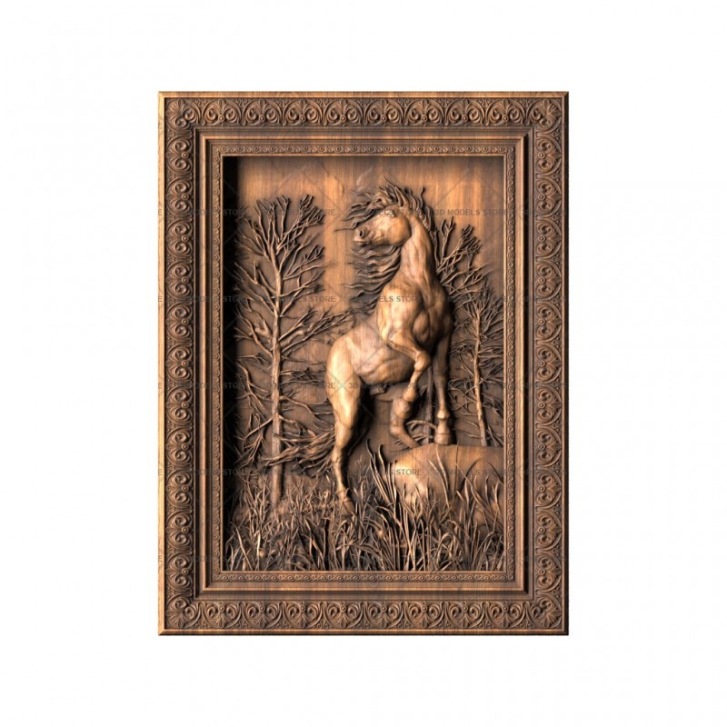 Panel Horse, 3d models (stl)