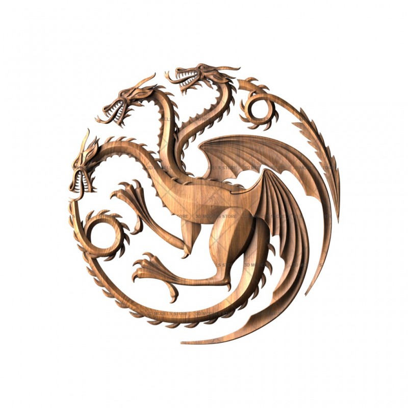 Panel Fire and Blood (Game of Thrones), 3d models (stl)