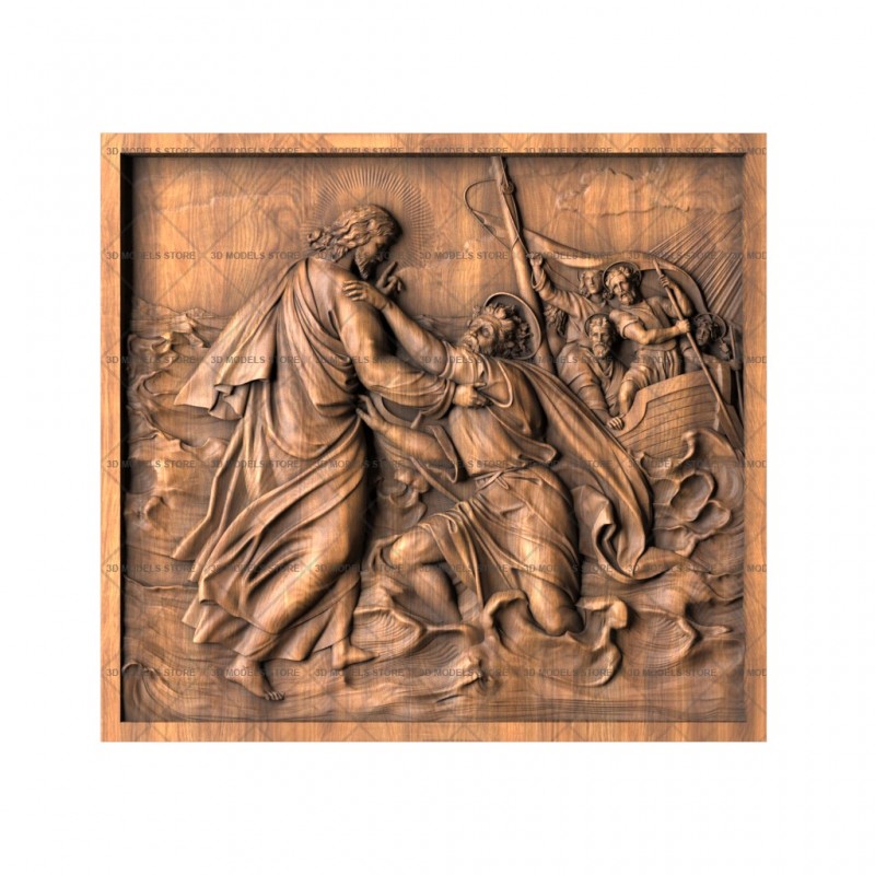 Panel Little faith of Peter, 3d models (stl)