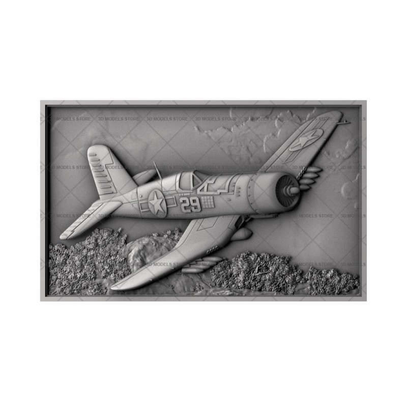 Panel Flight of the F4U Corsair fighter, 3d models (stl)