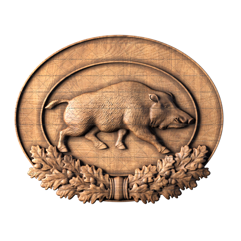 Panel The boar, 3d models (stl)