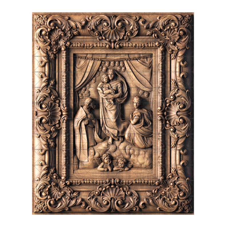 The Sistine Madonna, 3d models (stl)