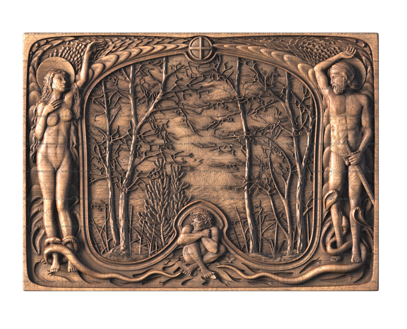 Adam and Eve, 3d models (stl)