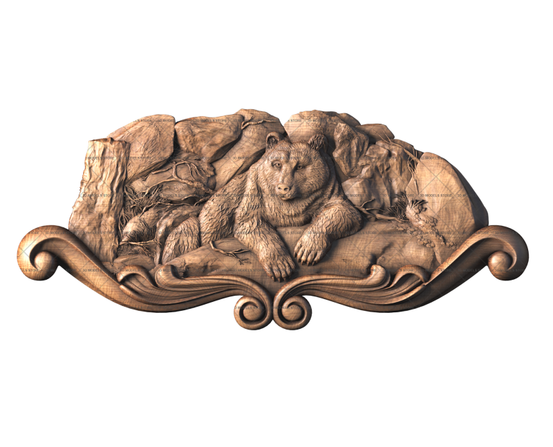 Panel The bear, 3d models (stl)