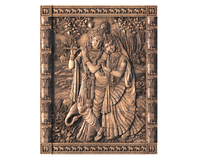 Radha Krishna, 3d models (stl)