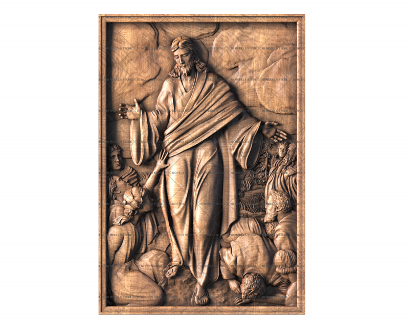 Panel Jesus Christ, 3d models (stl)