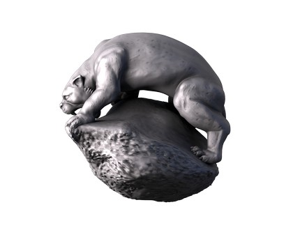 Sculpture tiger, 3d models (stl)