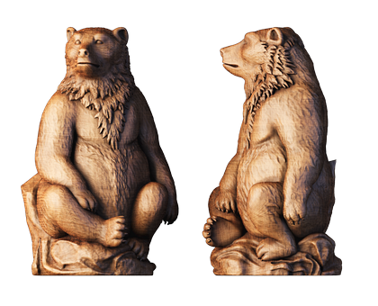 Sculpture Bear, 3d models (stl)