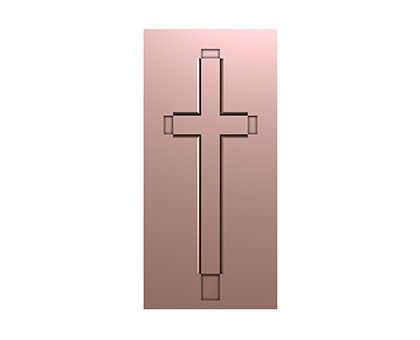 Gravestone with a cross, 3d models (stl)