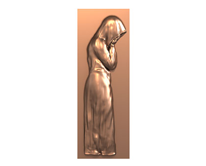 Tombstone crying figure, 3d models (stl)