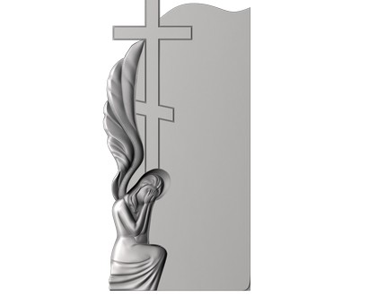 Memorial with an angel, 3d models (stl)