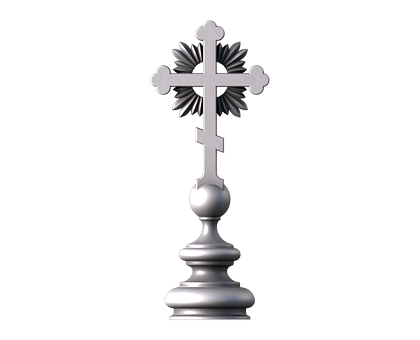 Monument with a cross, 3d models (stl)