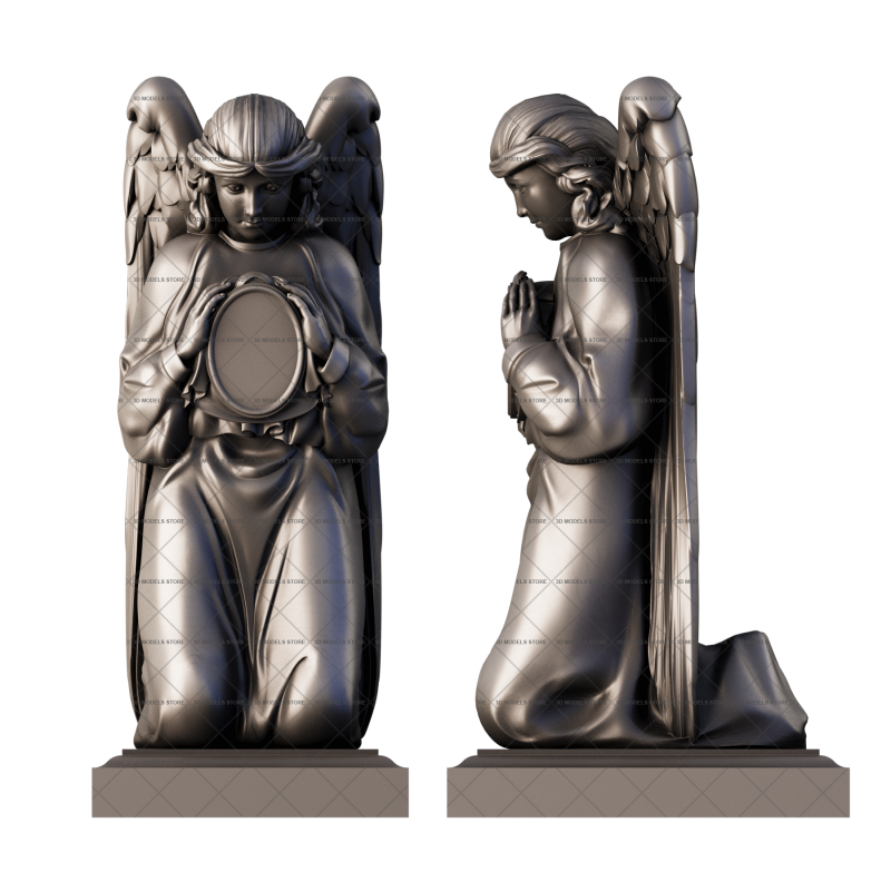 Monument angel, 3d models (stl)