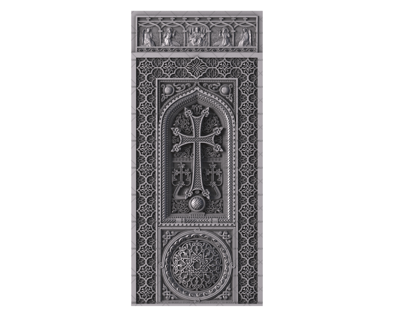 Gravestone with cross, 3d models (stl)