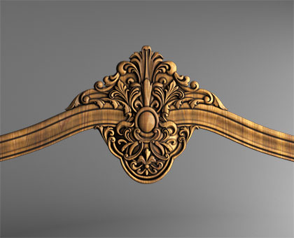 Carved platband (capital) for the door, 3d models (stl)