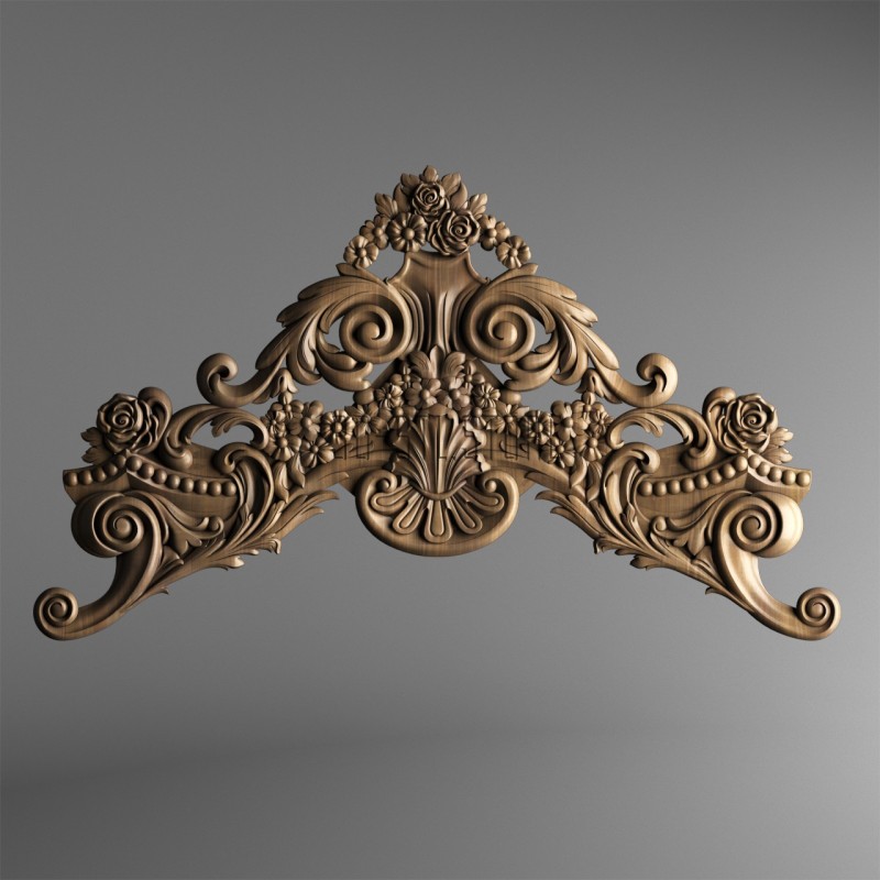 Carved platband (capital) for the door, 3d models (stl)