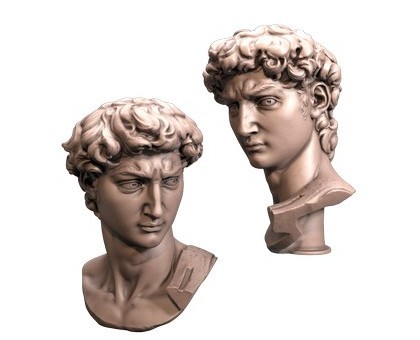 Head of david, 3d models (stl)