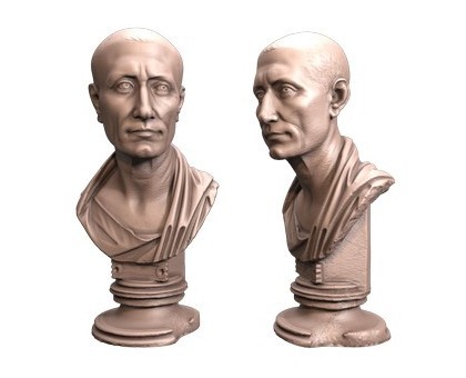 Portrait of Julius Caesar, 3d models (stl)