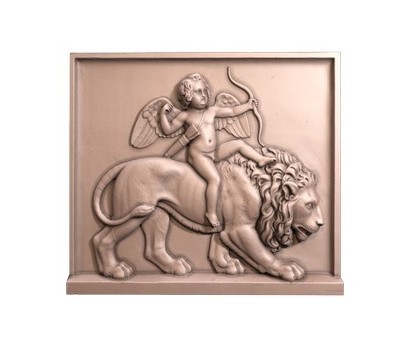 Cupid riding a lion, 3d models (stl)