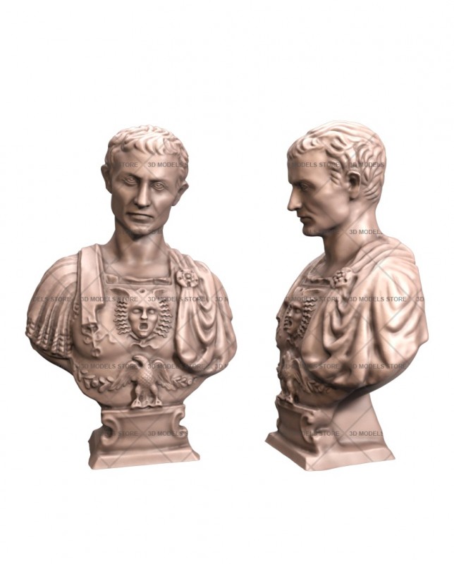 Bust of Julius Caesar, 3d models (stl)