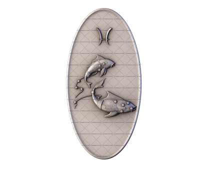 Zodiac sign - Pisces, 3d models (stl)