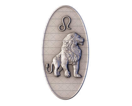 Zodiac sign - Leo, 3d models (stl)