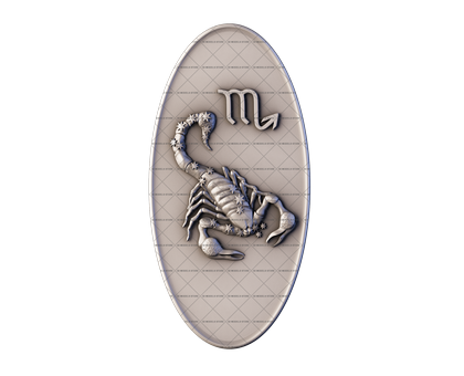 Cancer zodiac sign, 3d models (stl)