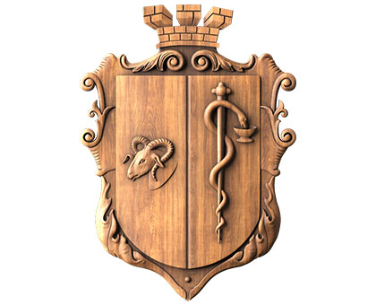 Coat of arms of Evpatoria, 3d models (stl)