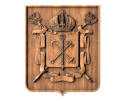 Coat of arms of Saint-Petersburg, 3d models (stl)