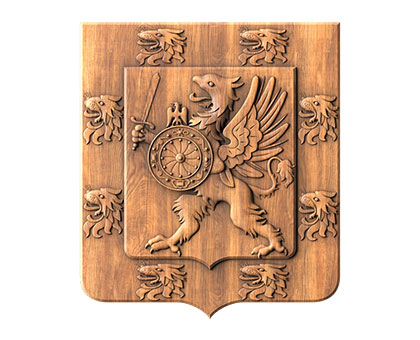 Coat of Arms with griffin, 3d models (stl)