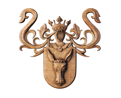 Coat of arms with a donkeys head, 3d models (stl)