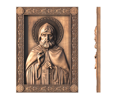 Icon of St. Alexander Svirsky, 3d models (stl)