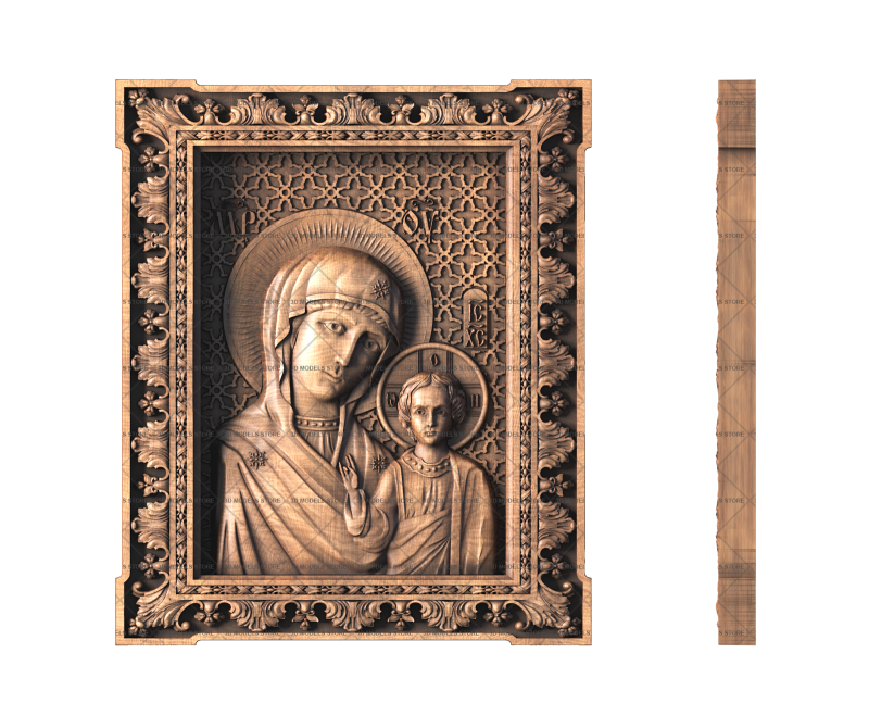 Kazan Icon of the Mother of God, 3d models (stl)