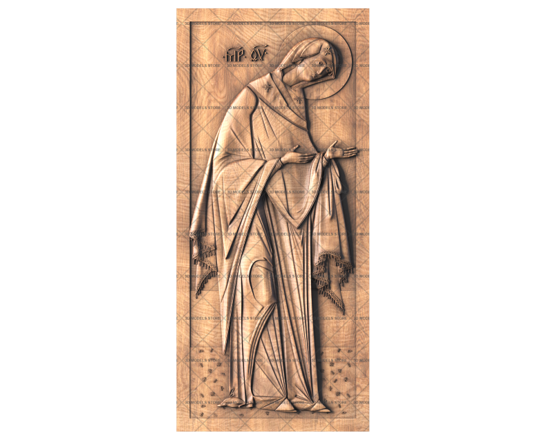 Icon of the Mother of God, Full body, 3d models (stl)