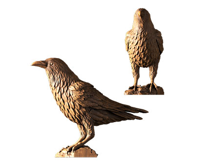 Knob bird, 3d models (stl)