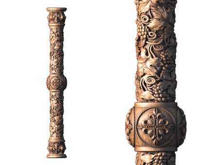 Pole with vine, 3d models (stl)