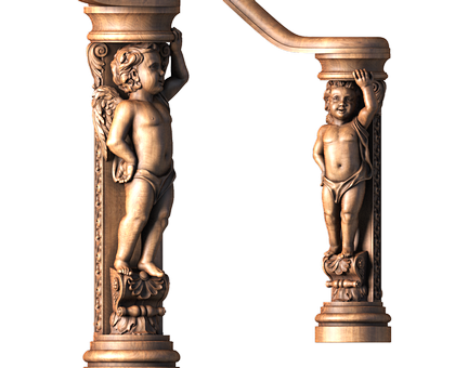 Pillar with an angel, 3d models (stl)