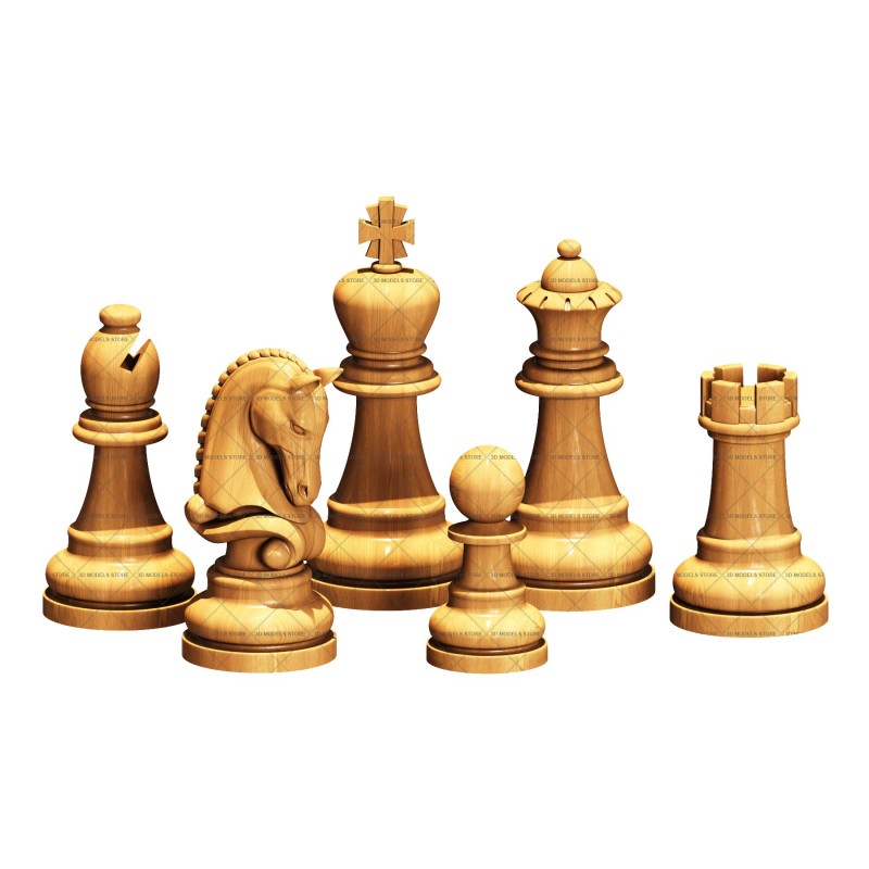 Staunton chess set - 3d (stl) models, 3d models (stl)