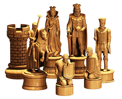 Designer chess set - 3d (stl) model, 3d models (stl)