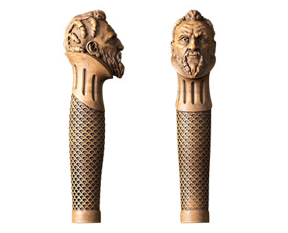 Handle with a man's head, 3d models (stl)