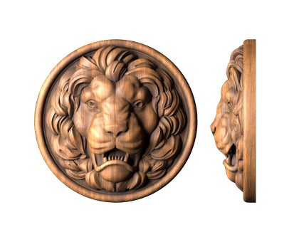 Mascaron Lion, 3d models (stl)