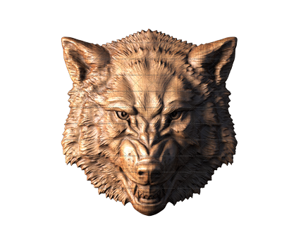 Wolf mask, 3d models (stl)